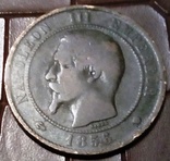 10  сантимів 1856В Франція /особлива по року/, фото №2