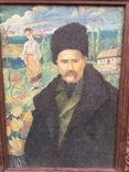 Портрет Т.Шевченко в старой резной раме, фото №3