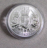 2019 Великобритания 2 фунта "Герб Великобритании" Серебро 1 унция, фото №7
