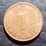 Германия 1 пфенниг 1987 год Метка монетного двора (D) Мюнхен  (500), фото №2