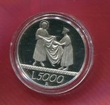 Италия 5000 лир 1999 ПРУФ Святая Плащеница, фото №2