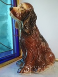 Собака щенок сеттер большая коллекционная копилка 31 см, фото №2