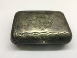 Табакерка серебро 84 именник АС годовик 1877 Москва 64,7 гр, фото №3