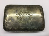 Табакерка серебро 84 именник АС годовик 1877 Москва 64,7 гр, фото №2