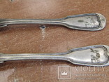 Дві виделки з ініціаліми HN Christofle Франція 1844-1862 "91", вага двух 129 грм., фото №3