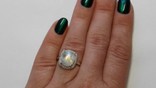 Кольцо серебряное 925 натуральный огненный лунный камень., photo number 7