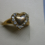 Кольцо Сердце с пробой 835, фото №2