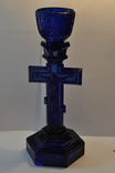 Церковный подсвечник,лампада,стекло Софрино., фото №2