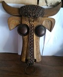 Декоративное панно из дерева, Голова быка, фото №2