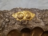 Фруктовница ,серебро, амальгамная позолота, Рококко, начало 20- века, фото №8