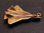 Самолет военный брелок коллекционная миниатюра бронза, фото №2