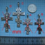 (C) Православный серебряный (925) крест.(родиевое покрытие) (больший), фото №5