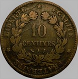 Франция 10 сантимов 1887 год, фото №2