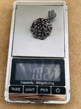 Серебряный кулон с гранатами (серебро 925 пр, вес 10 гр), фото №3