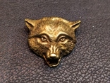 Волк Голова Морда коллекционная миниатюра бронза брелок, фото №2