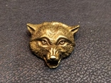 Волк Голова Морда коллекционная миниатюра бронза брелок, фото №3