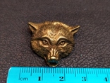 Волк Голова Морда коллекционная миниатюра бронза брелок, фото №6