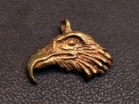 Орел Голова брелок бронза коллекционная миниатюра, фото №2
