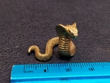 Змея кобра гадюка коллекционная миниатюра бронза, фото №6
