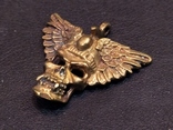 Череп с крыльями бронза брелок коллекционная миниатюра, фото №4