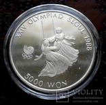 5000 вон Корея 1987 состояние пруф серебро, фото №2