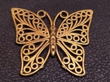 Бабочка красавица скань бронза брелок коллекционная миниатюра, фото №4
