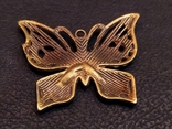 Бабочка красавица 2 скань бронза брелок коллекционная миниатюра, фото №6