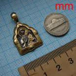 Ладанка, образок «Тихвинская икона Божией Матери»  серебро 925, позолота 999, фото №10
