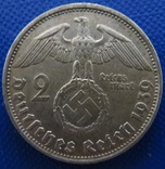 Німеччина 2 марки 1939 рік (D), фото №3