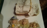 Три фарфоровые малышки в корзинке, фото №4