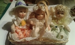 Три фарфоровые малышки в корзинке, фото №10