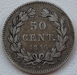 Франция 50 сантимов 1846 год серебро., фото №3