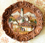 Декоративная тарелка панно фреска барельеф Austria, фото №2