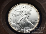 U.S. SILVER EAGLE xcs 1oz. 999fine 1992, фото №2