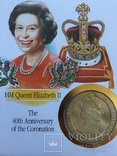 Elizabeth II Острів Мен 1989р  40-річчя коронації. конверт з відповідними марками, фото №5