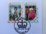 Elizabeth II Острів Мен 1989р  40-річчя коронації. конверт з відповідними марками, фото №6