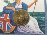 Монета Великої Британії 2 фунти 1994 року, 300-річчя - Банк Англії. конверт з маркою, фото №4