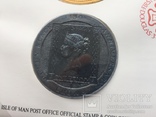 Монета Elizabeth II ,,Isle of Man'' 1 Crown 1990,. конверт з відповідними марками., фото №6