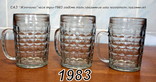 Пивной бокал  (пивная кружка)  Три штуки. САЗ. 1983 год. 0,5 литра."Жамчики", фото №2