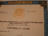 103238 Сертификат акций банка 20 акций на 200 000 крб. Акция банка, фото №3