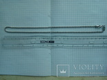 Ланцюжок срібний 925 фантазійного плетіння перлина 51 см, фото №8