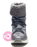 Серые зимние ботинки, полусапожки, угги на меху 36 размер, фото №12