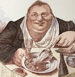 Настенная тарелка «Обжора», Кузнецов - 30 см., фото №3