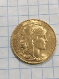 20 франков 1910 золото к6л6, фото №2