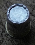 Наперсток серебро 84-й пробы, позолота, фото №6