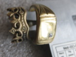 Кольца 2 шт. (бронза.диаманты) + сертификат, фото №3