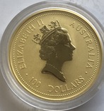 100 $ 1996 год Австралия лунар «Год Мышки» золото 31,1 грамм 999,9’, фото №3