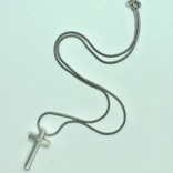 Серебряный кулон/крест с цепочкой, фото №2