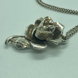 Серебряный кулон Роза с секретом, на цепочке, фото №3