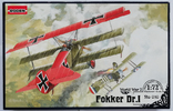 Немецкий самолет триплан Fokker Dr.I, 1-я мировая от Roden в 1:72, фото №2